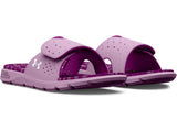 Under Armour Women's Ignite Pro Graphic Footbed Slides - Textured Foam Comfort