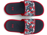 Under Armour Boys Ignite Pro Graphic Strap Slides - Textured Foam Footbed