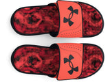 Under Armour Boys Ignite Pro Graphic Footbed Slides - Adjustable Synthetic Strap