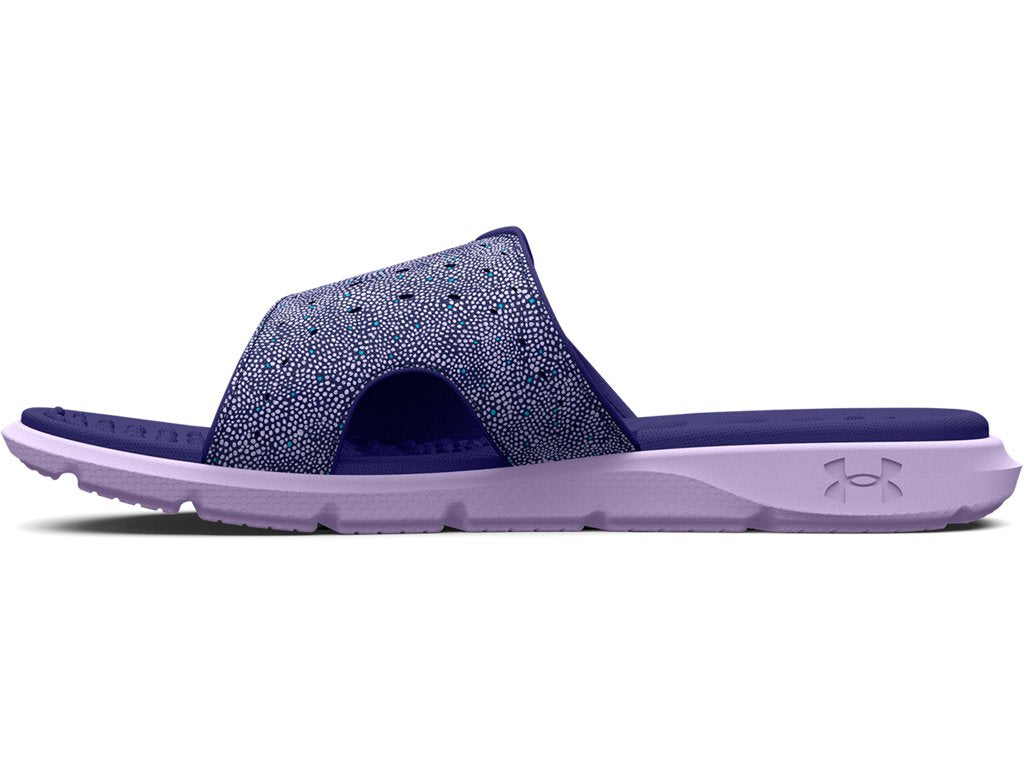 Under Armour Girls Ignite Pro Graphic Strap Slides Footwear - Durable Traction Pods