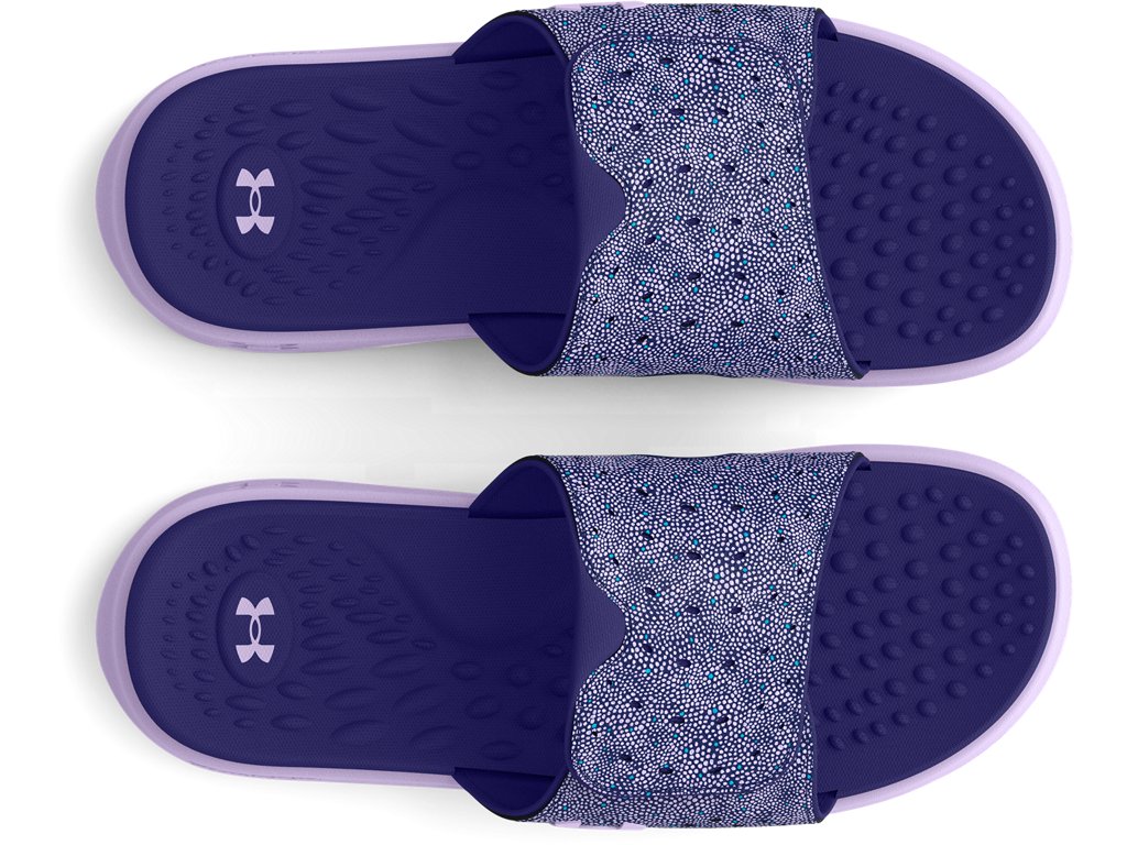 Under Armour Girls Ignite Pro Graphic Strap Slides Footwear - Durable Traction Pods