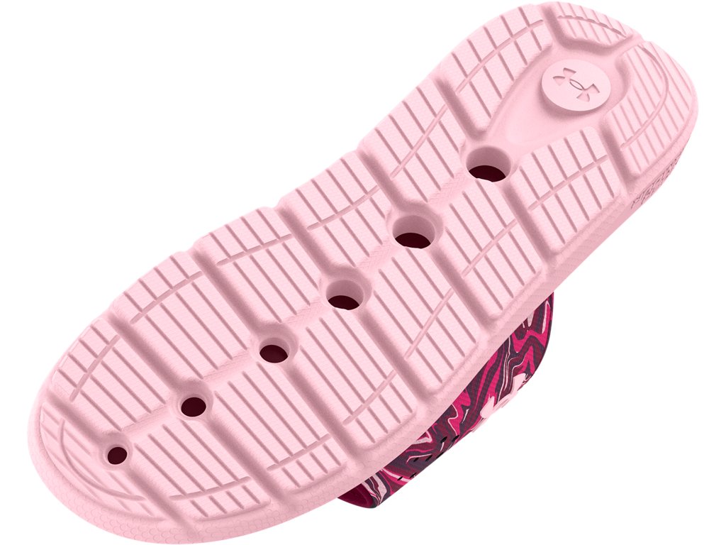 Under Armour Girls Ignite Pro Graphic Strap Slides Footwear - Durable Traction Pods