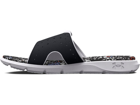 Under Armour Girls Ignite Pro Graphic Footbed Slides Footwear - Durable Traction Pods