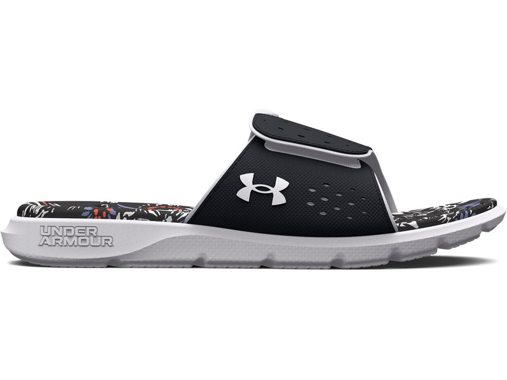 Under Armour Girls Ignite Pro Graphic Footbed Slides Footwear - Durable Traction Pods