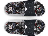 Under Armour Girls Ignite Pro Graphic Footbed Slides Footwear - Durable Traction Pods