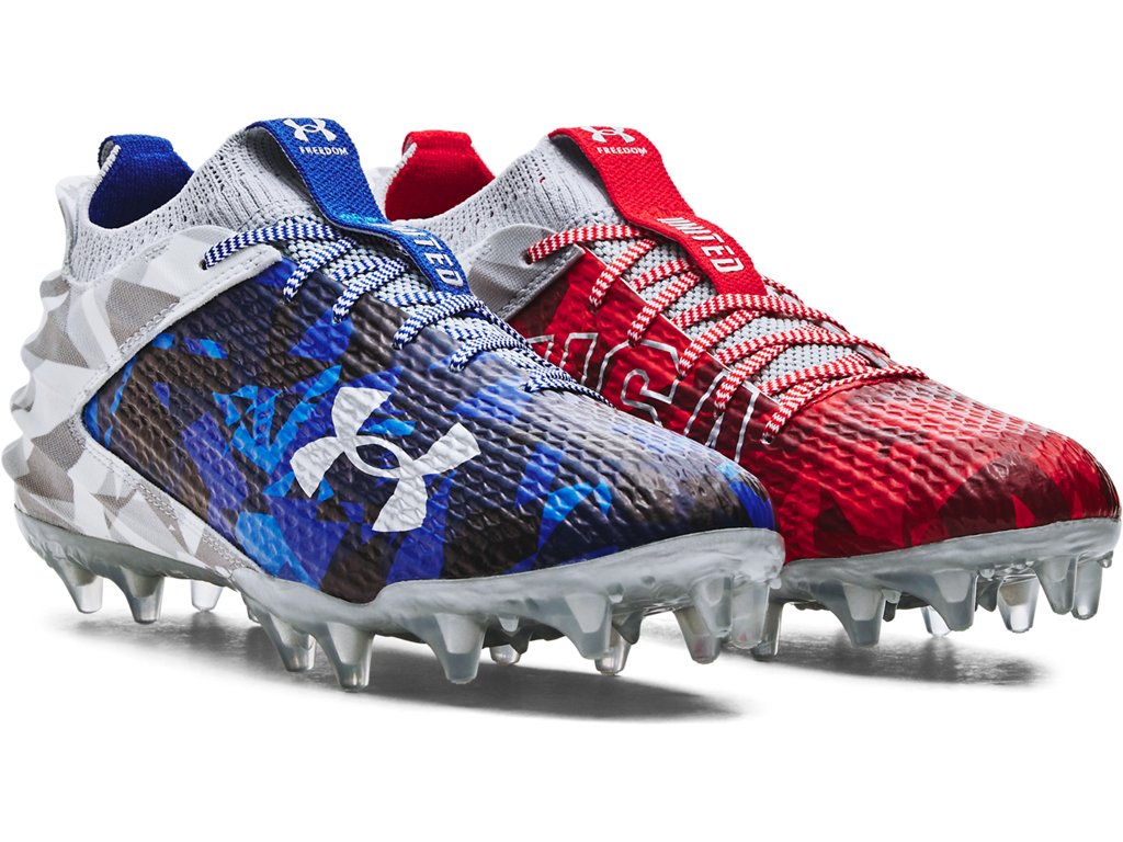 Under Armour Men's Blur Smoke 2.0 MC LE USA Football Cleats - Superior Stability and Breathability