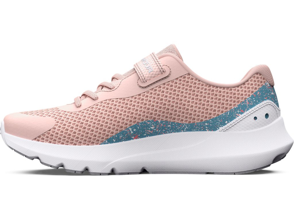 Under Armour Girls Pre-School UA Surge 3 AC Printed Running Shoes - Lightweight and Breathable