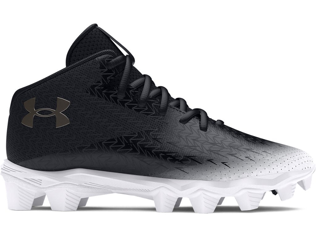 Under Armour Boys Spotlight Franchise 4 RM Wide Jr. Football Cleats - Aggressive Traction and Durability
