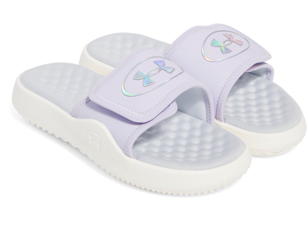 Under Armour Girls Ignite Pro 8 Slides Footwear - Adjustable Strap with Soft Foam Lining