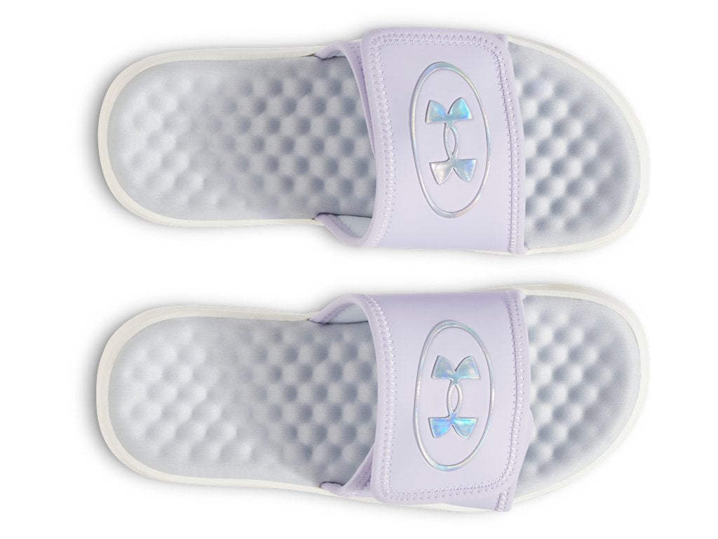 Under Armour Girls Ignite Pro 8 Slides Footwear - Adjustable Strap with Soft Foam Lining