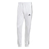 adidas Mens Essentials Fleece Tapered Cuff 3-Stripe Pants