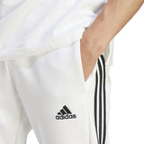 adidas Mens Essentials Fleece Tapered Cuff 3-Stripe Pants