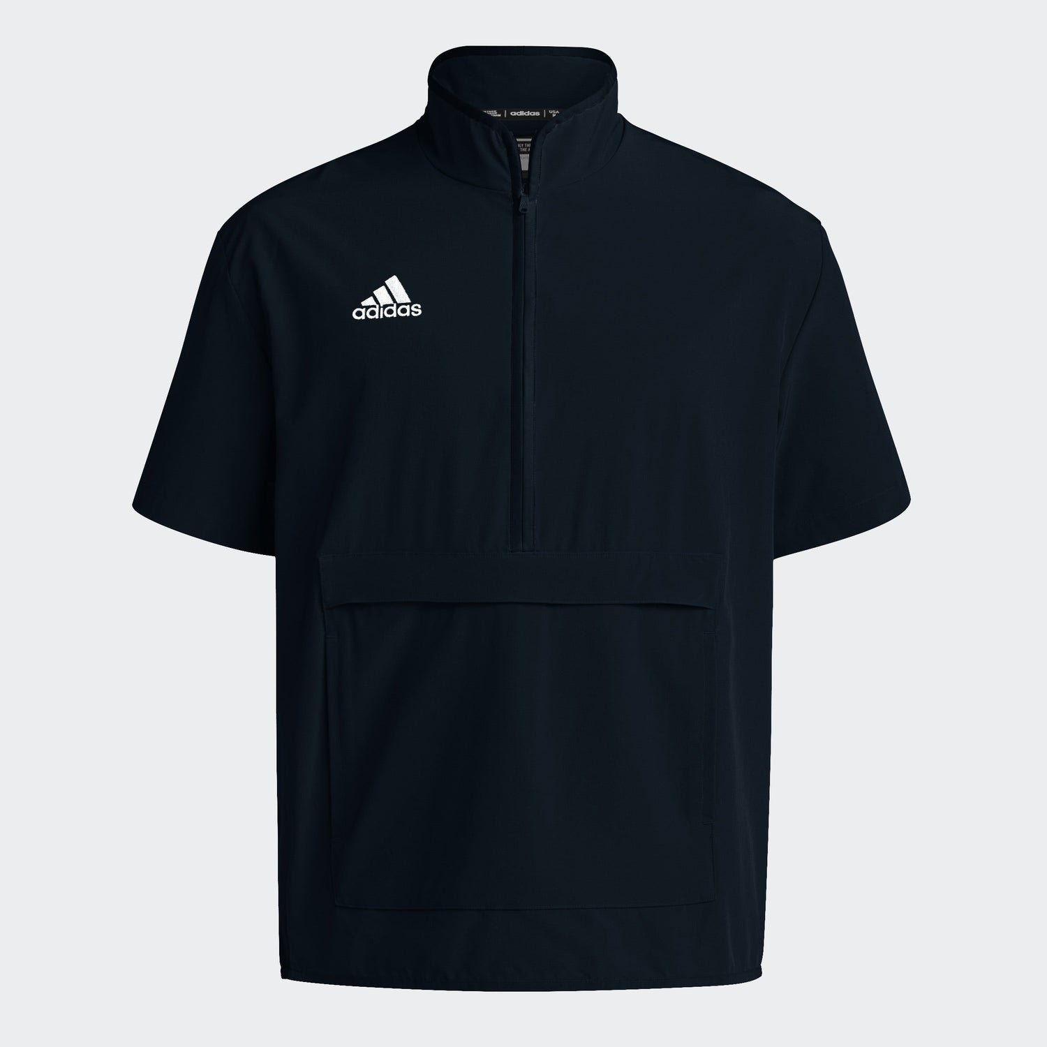 adidas Men's Coaches Short Sleeve Quarter Zip Woven Jacket - Stretch Fabric for Comfort & Style