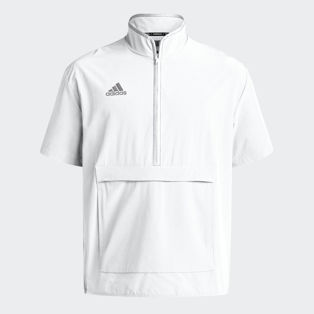adidas Men's Coaches Short Sleeve Quarter Zip Woven Jacket - Stretch Fabric for Comfort & Style