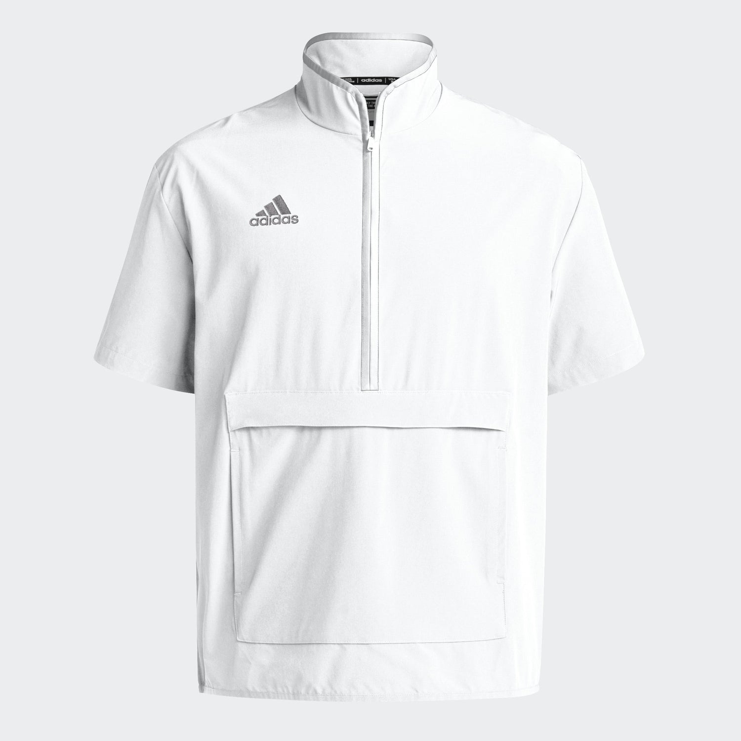 adidas Men's Coaches Short Sleeve Quarter Zip Woven Jacket - Stretch Fabric for Comfort & Style