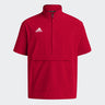 adidas Men's Coaches Short Sleeve Quarter Zip Woven Jacket - Stretch Fabric for Comfort & Style