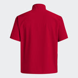 adidas Men's Coaches Short Sleeve Quarter Zip Woven Jacket - Stretch Fabric for Comfort & Style