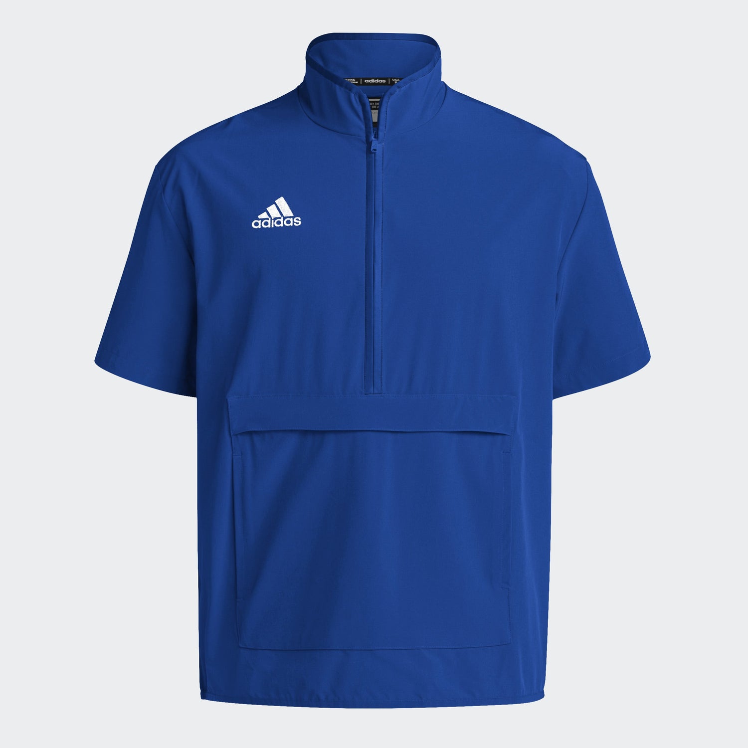 adidas Men's Coaches Short Sleeve Quarter Zip Woven Jacket - Stretch Fabric for Comfort & Style