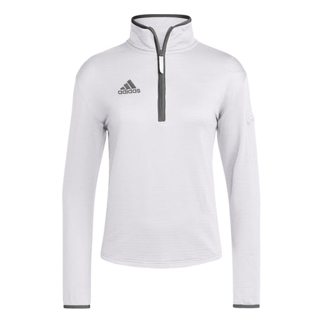 adidas Womens Coach Long Sleeve Quarter Sleeve Knit Pullover
