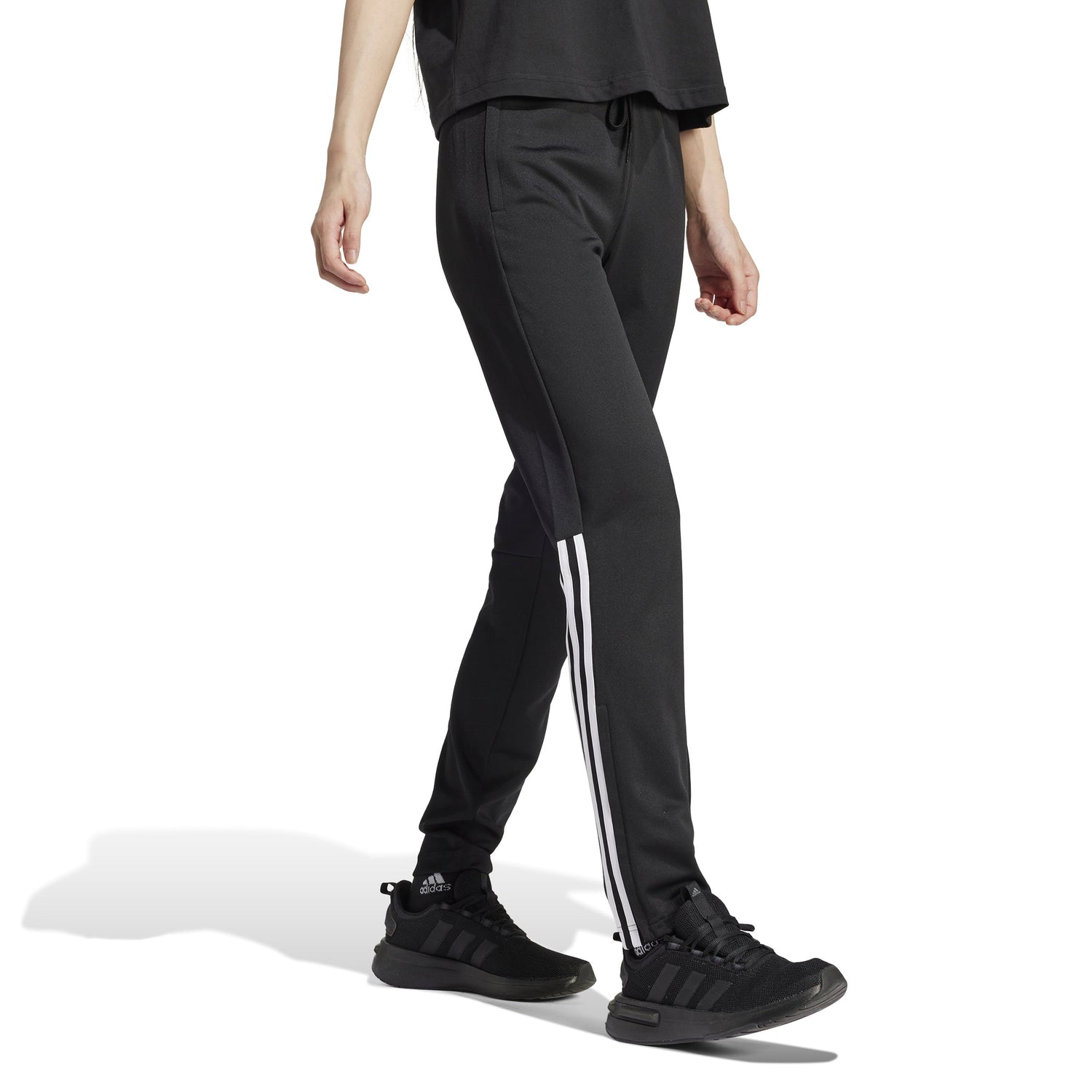 adidas Sereno AeroReady 3 Stripes Womens Plus Size Tapared Pants