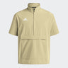 adidas Men's Coaches Short Sleeve Quarter Zip Woven Jacket - Stretch Fabric for Comfort & Style