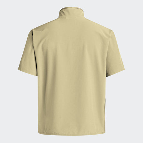 adidas Men's Coaches Short Sleeve Quarter Zip Woven Jacket - Stretch Fabric for Comfort & Style