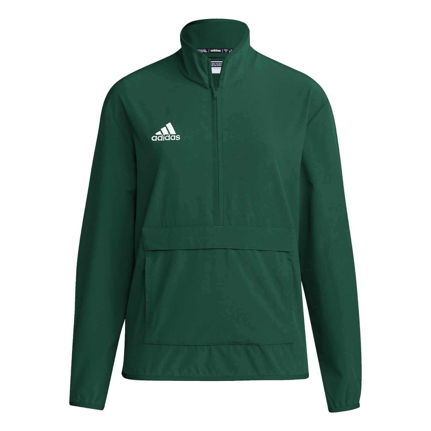 adidas Womens Coach Long-Sleeve 1/4 Zip Woven Jacket