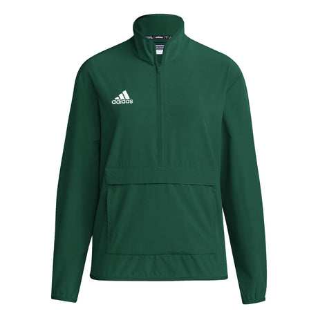 adidas Womens Coach Long-Sleeve 1/4 Zip Woven Jacket