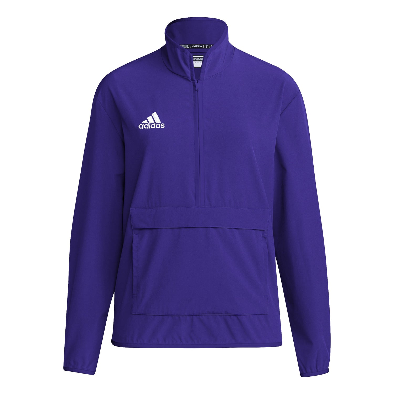 adidas Womens Coach Long-Sleeve 1/4 Zip Woven Jacket