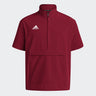 adidas Men's Coaches Short Sleeve Quarter Zip Woven Jacket - Stretch Fabric for Comfort & Style