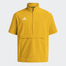 adidas Men's Coaches Short Sleeve Quarter Zip Woven Jacket - Stretch Fabric for Comfort & Style