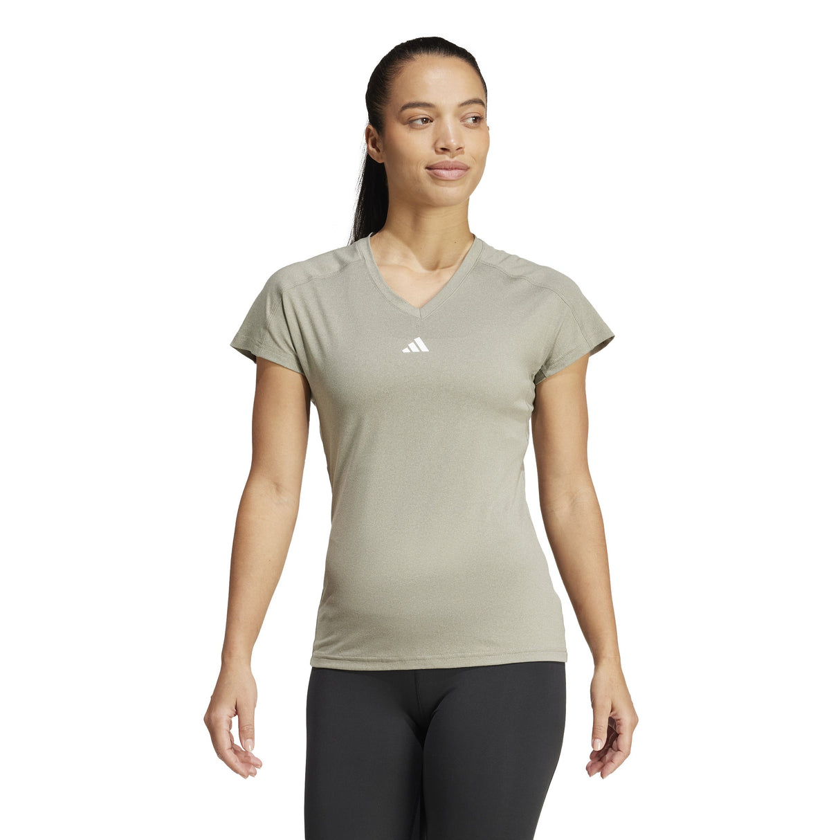 adidas Workout Essentials Womens V-Neck T-Shirt