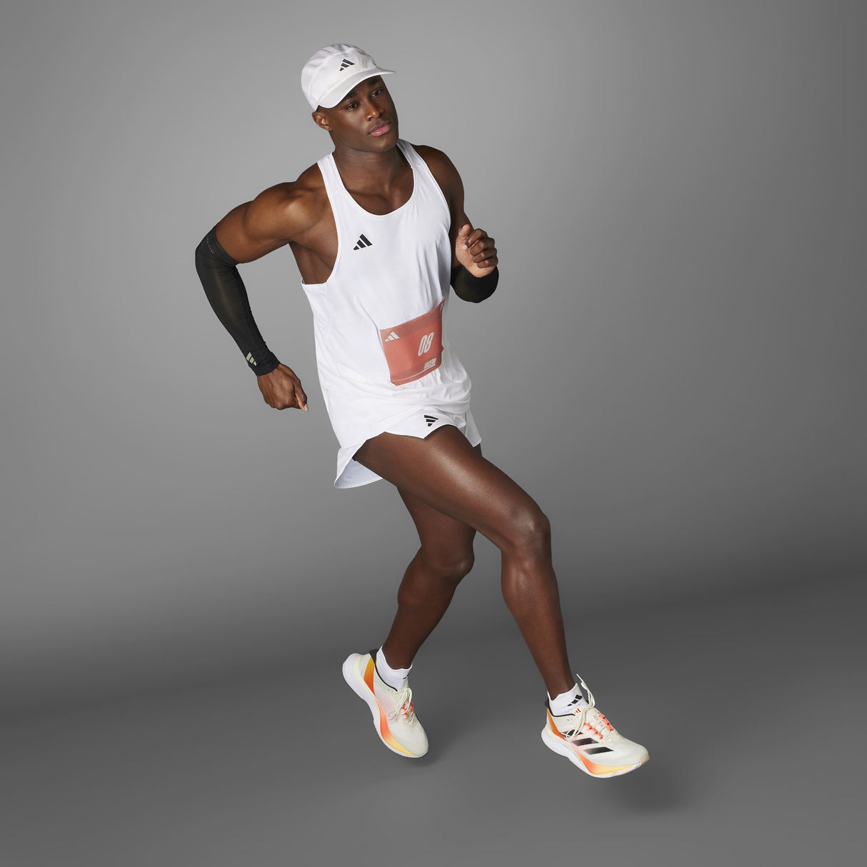 adidas Mens Adizero Essentials Running Singlet