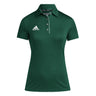adidas Women's Aeroready Short Sleeve Polo Shirt 鐃�Lightweight Moisture-Wicking Polo