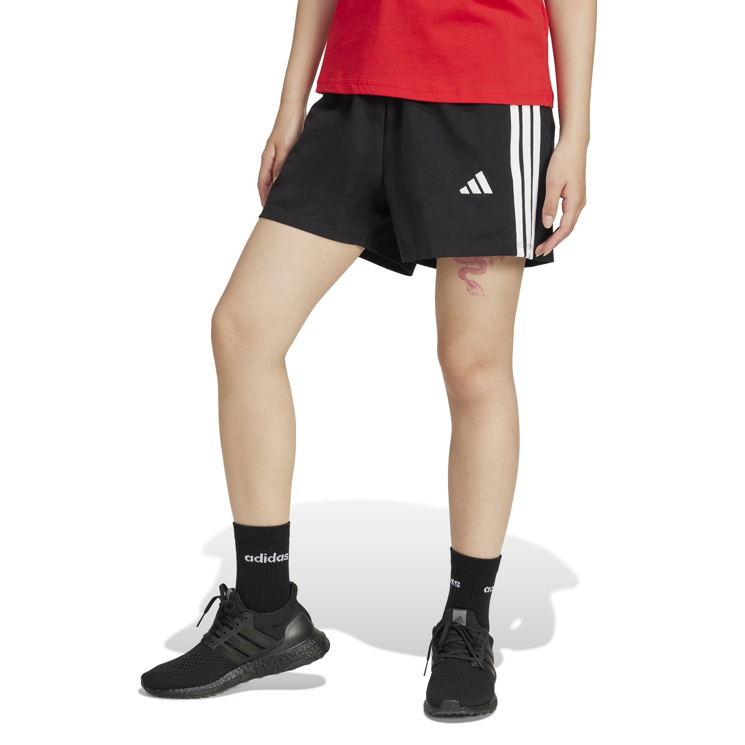 adidas Essentials 3-Stripes Womens Cotton Shorts
