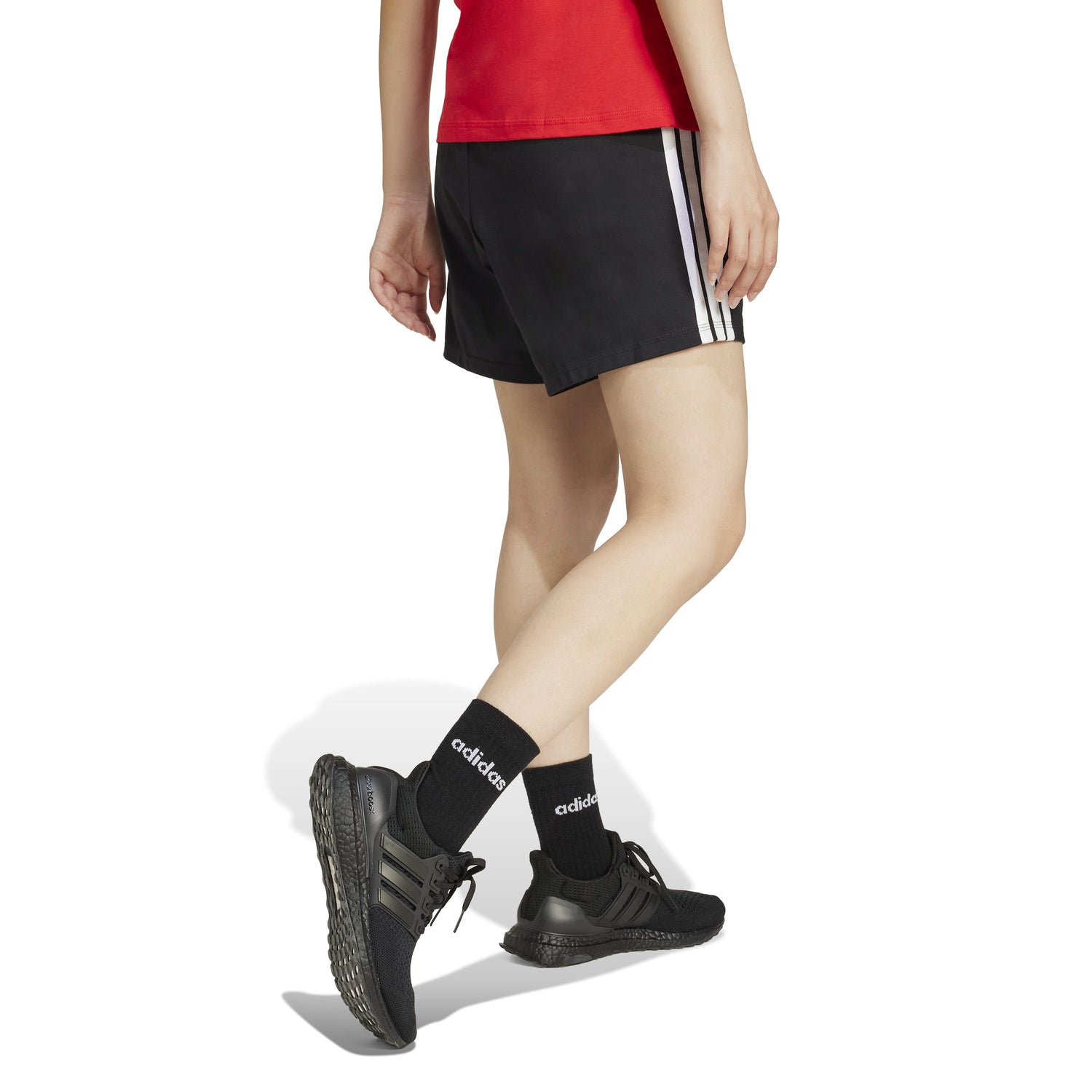 adidas Essentials 3-Stripes Womens Cotton Shorts