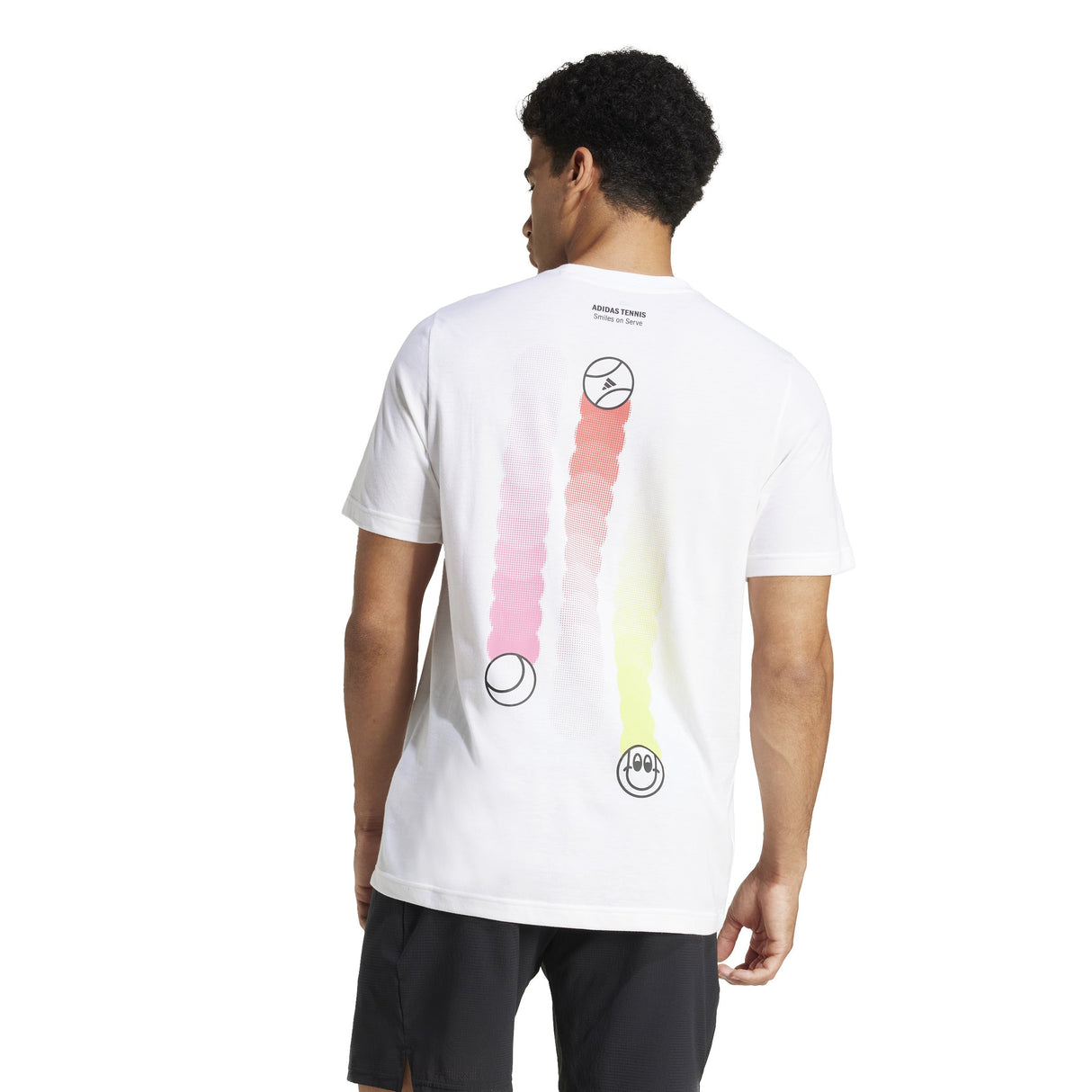 adidas Mens Tennis Happy 3 Balls Graphic T-Shirt