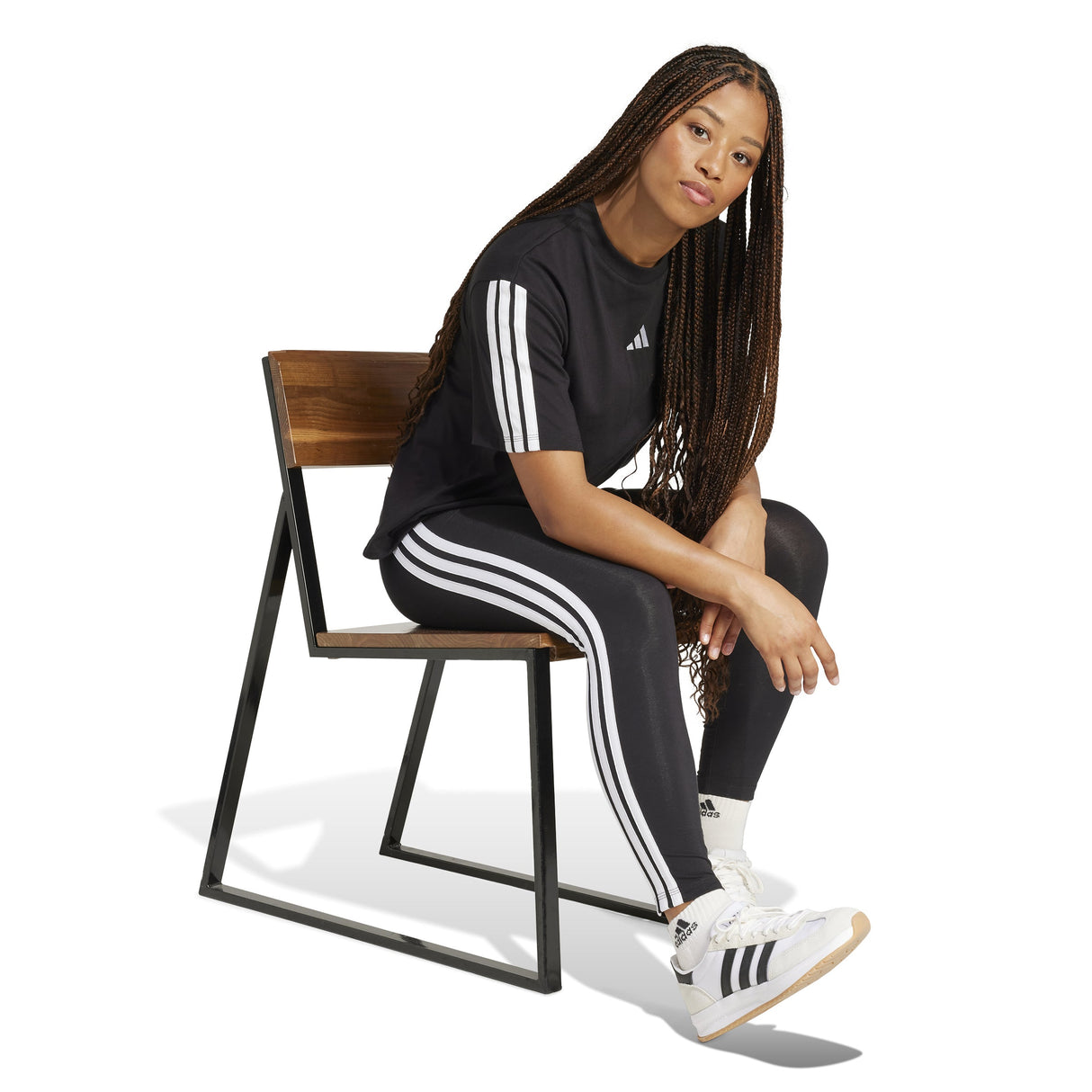adidas Essentials 3-Stripes Womens Cotton Leggings