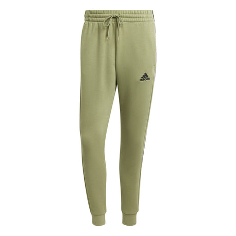 adidas Mens Essentials Fleece Tapered Cuff 3-Stripe Pants