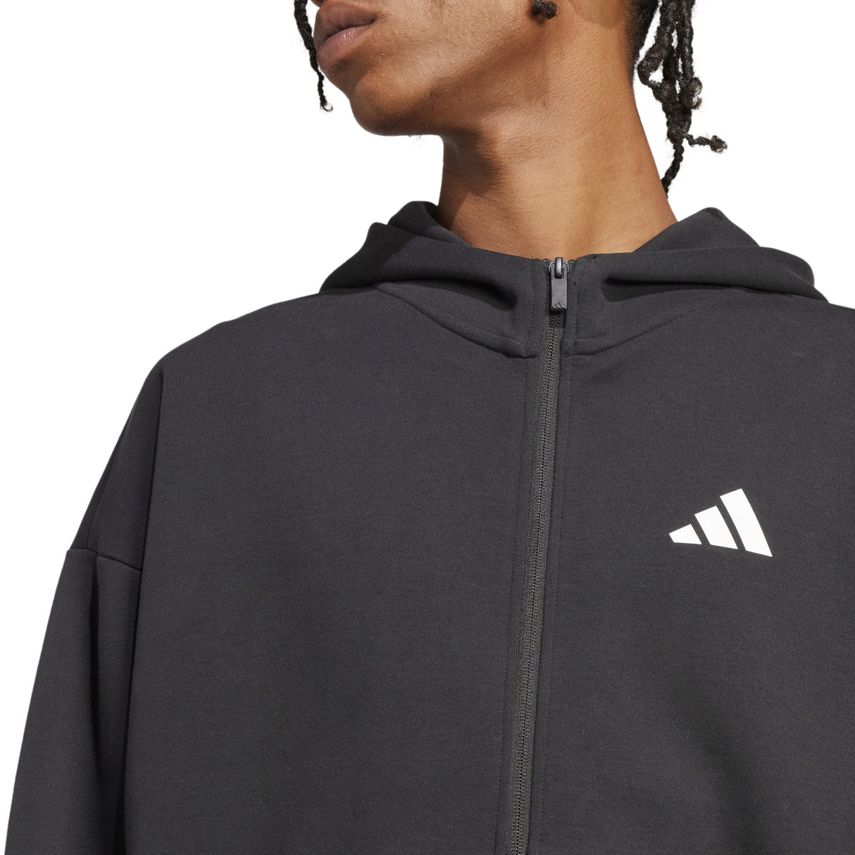 adidas Mens Future Icons Small Logo Full-Zip Hoodie