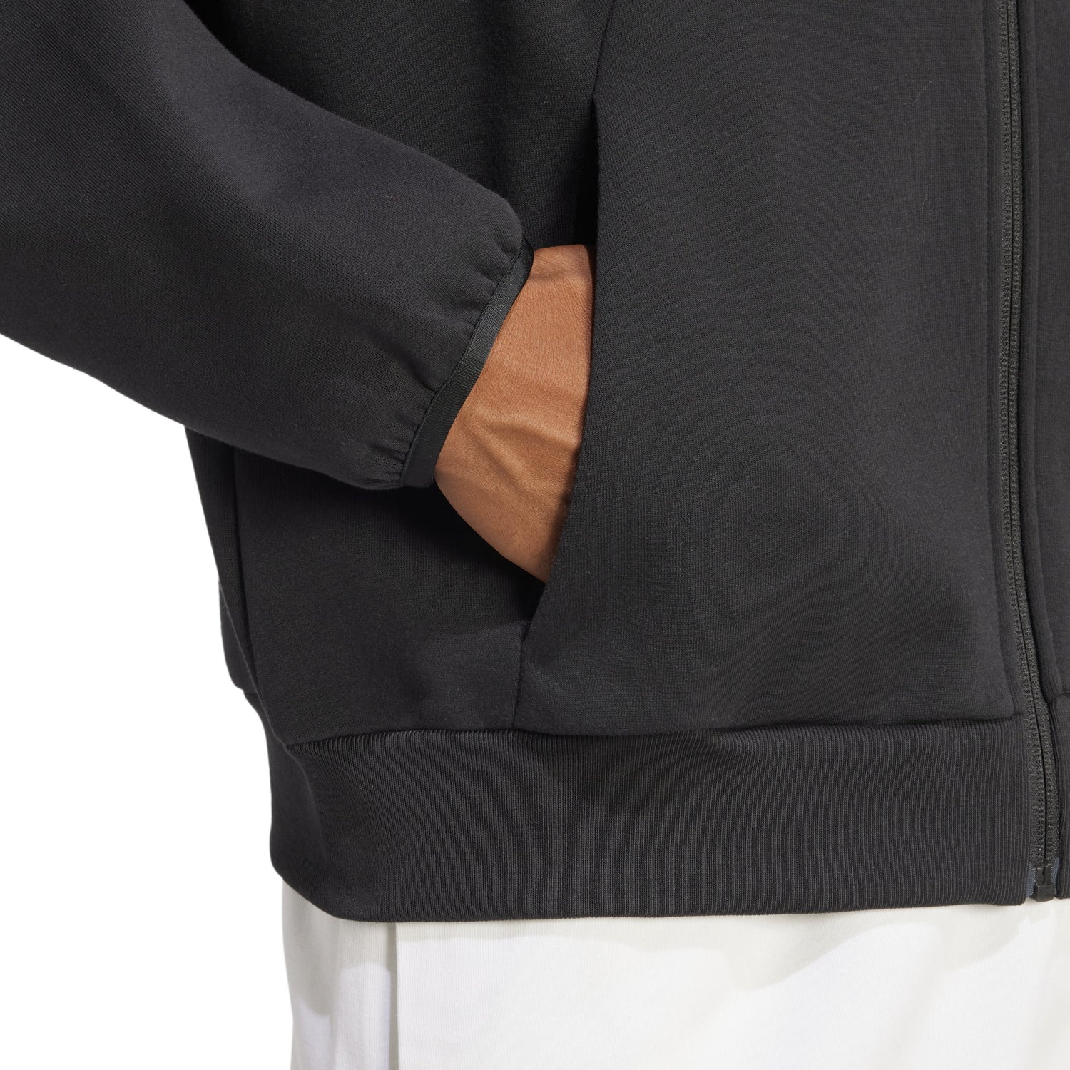 adidas Mens Future Icons Small Logo Full-Zip Hoodie