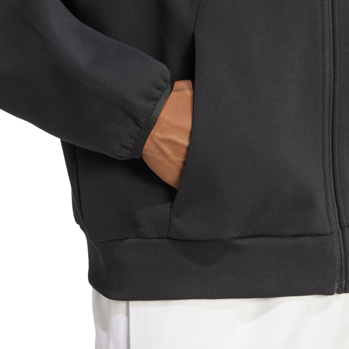 adidas Mens Future Icons Small Logo Full-Zip Hoodie