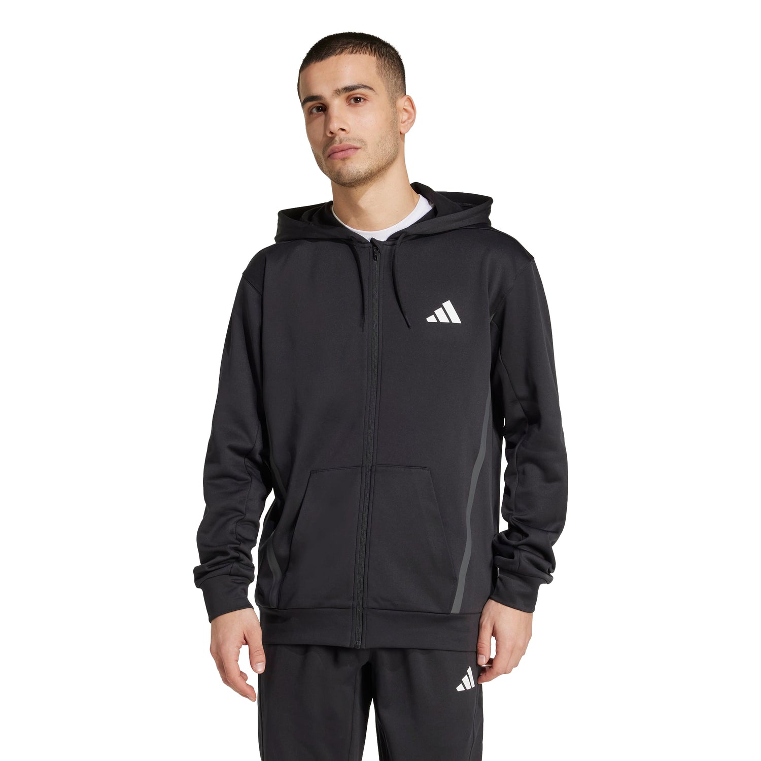 adidas Men's Performance Hooded Track Top – ClimaWarm Insulation for Training