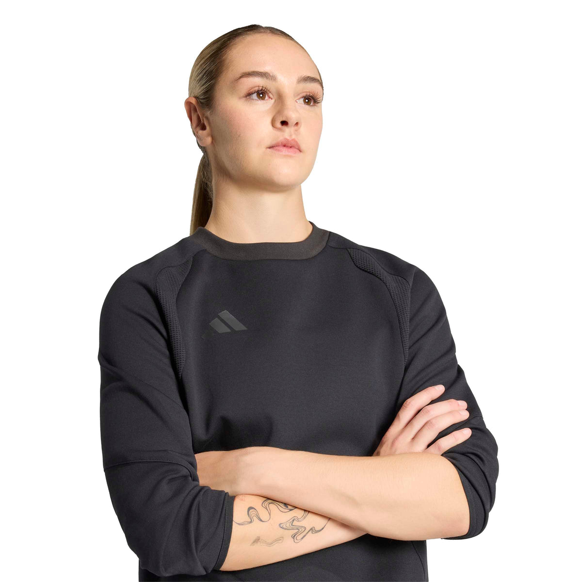 adidas Womens Tiro Travel Crew Sweatshirt
