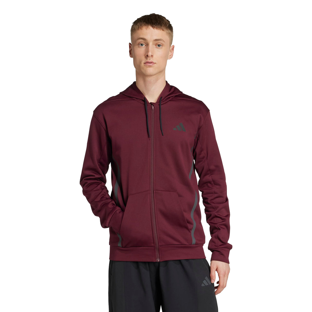 adidas Men's Performance Hooded Track Top – ClimaWarm Insulation for Training