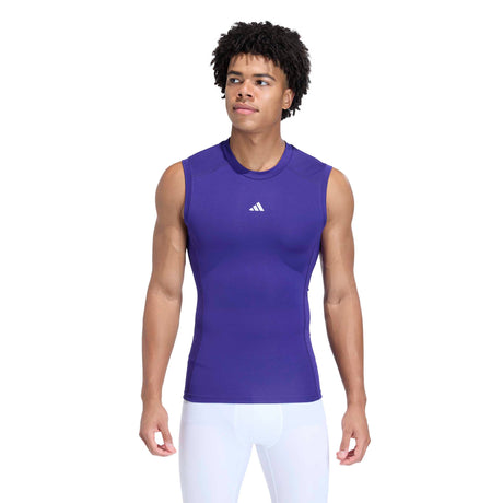 adidas Men's Techfit Compression Sleeveless T-Shirt - AEROREADY Muscle Support for Training