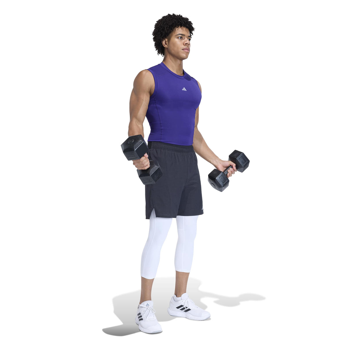 adidas Men's Techfit Compression Sleeveless T-Shirt - AEROREADY Muscle Support for Training