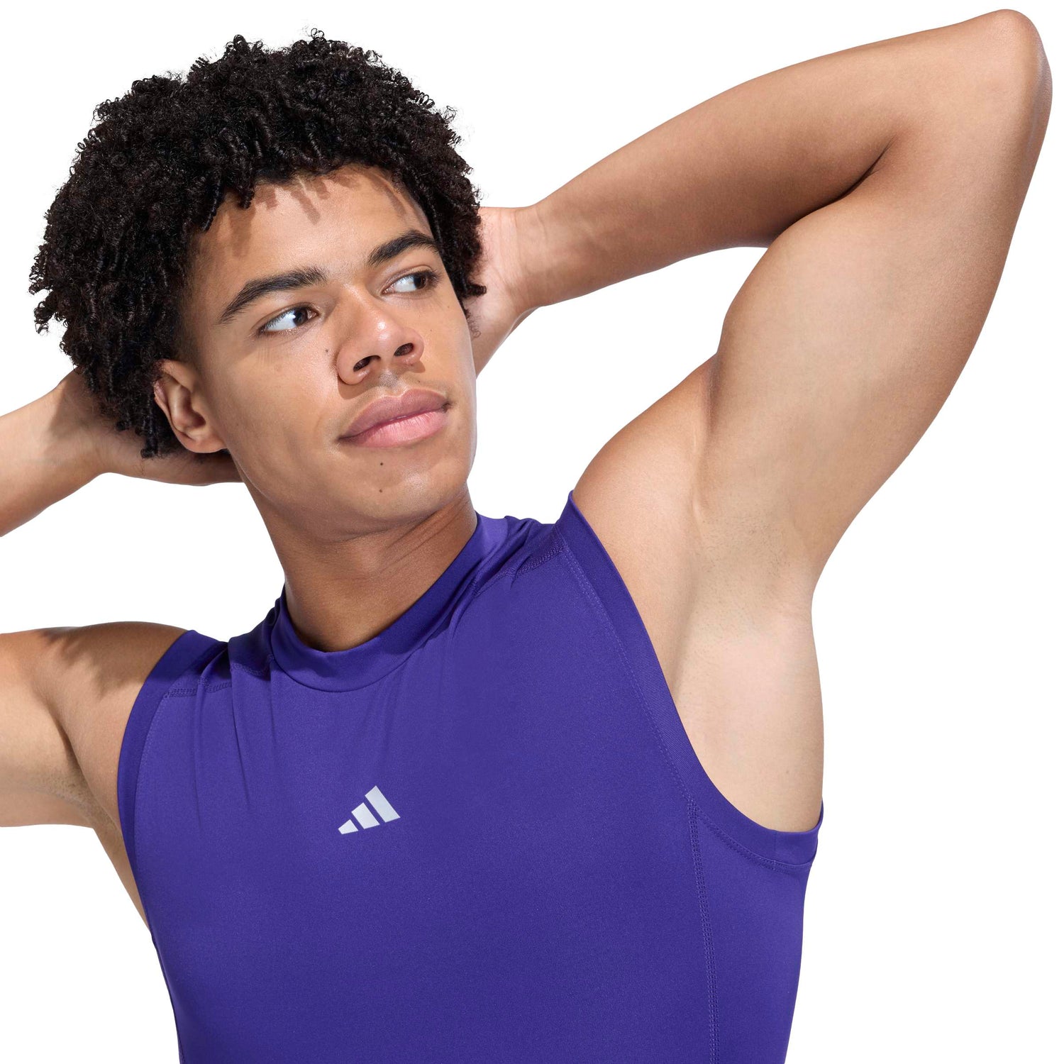 adidas Men's Techfit Compression Sleeveless T-Shirt - AEROREADY Muscle Support for Training