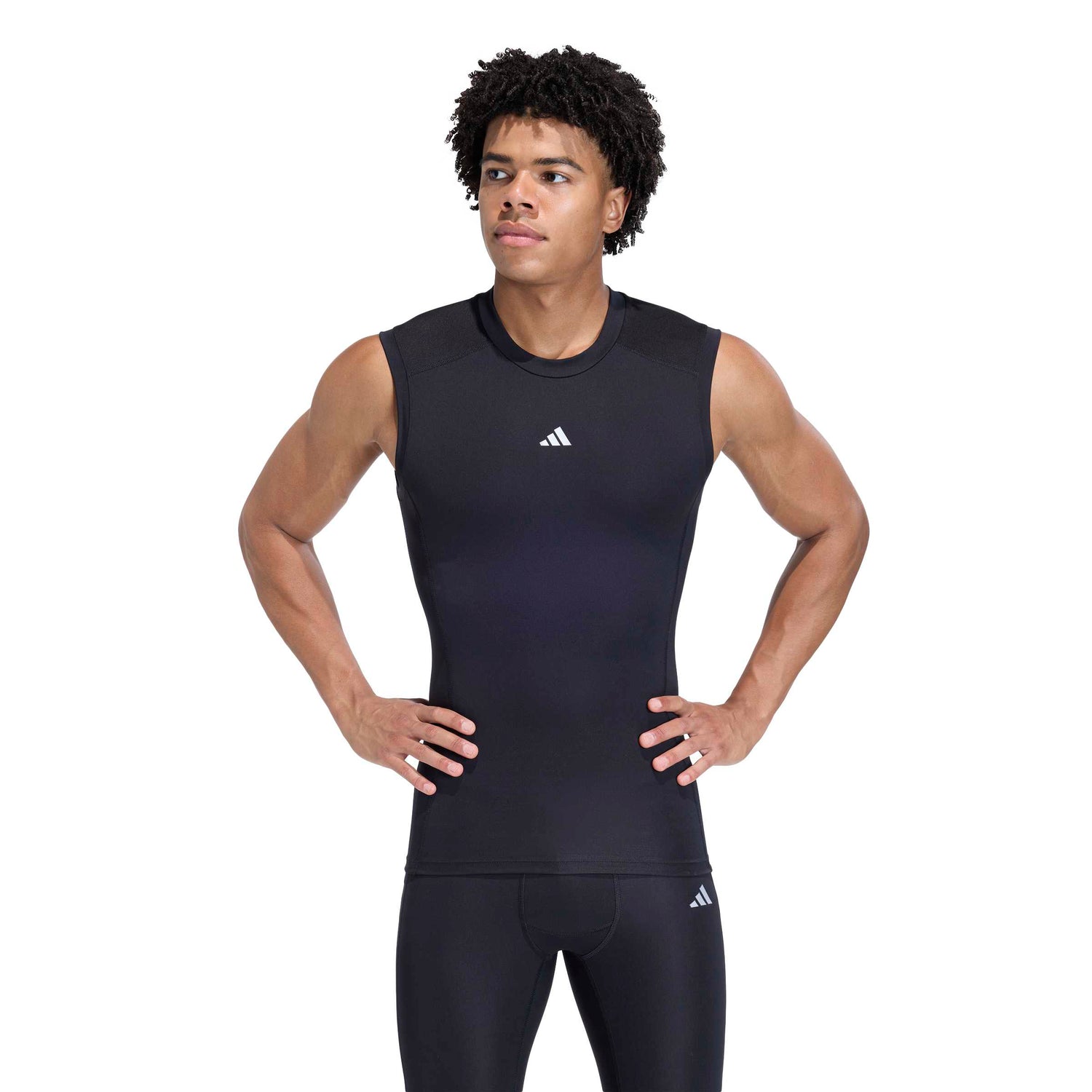 adidas Men's Techfit Compression Sleeveless T-Shirt - AEROREADY Muscle Support for Training