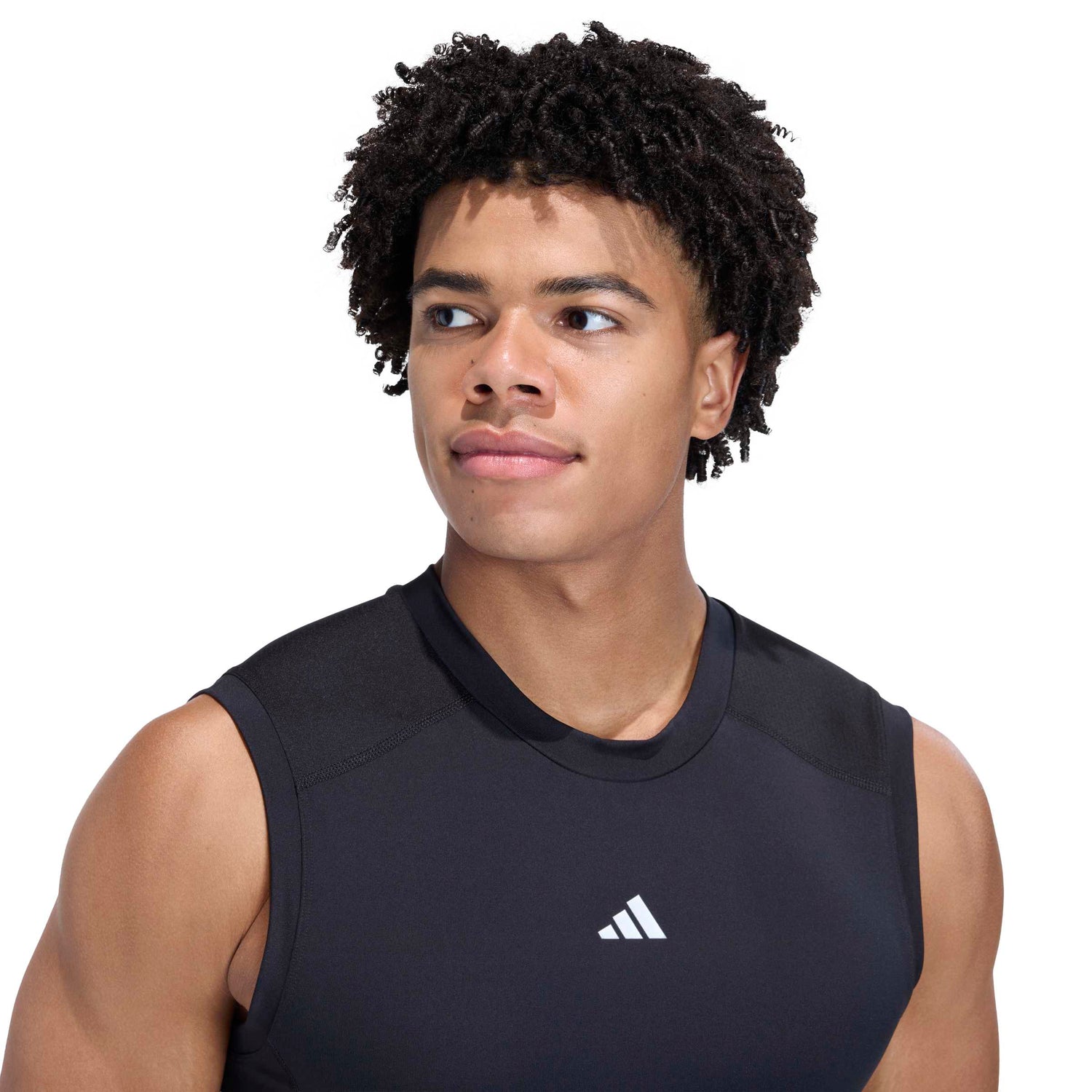 adidas Men's Techfit Compression Sleeveless T-Shirt - AEROREADY Muscle Support for Training